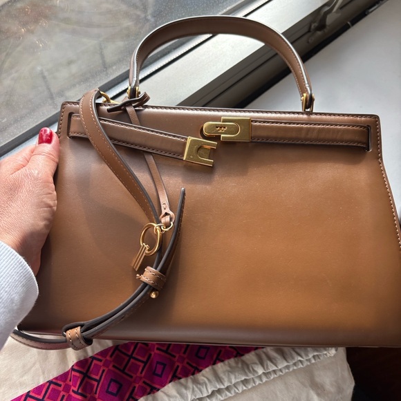 Tory Burch Lee Radziwill Leather Handbag - Picture 2 of 9